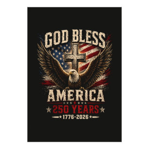 God Bless America 250 Years 1776-2026 Photo Print