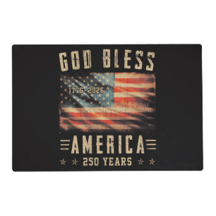 God Bless America 250 Years 1776-2026 Placemat