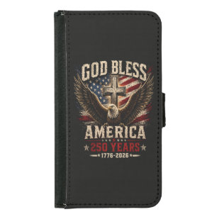 God Bless America 250 Years 1776-2026 Samsung Galaxy S5 Wallet Case