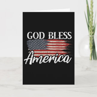 God Bless America 4th Of July Patriotic Usa Card
