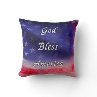 God Bless America 4th of July Pillow Decor 