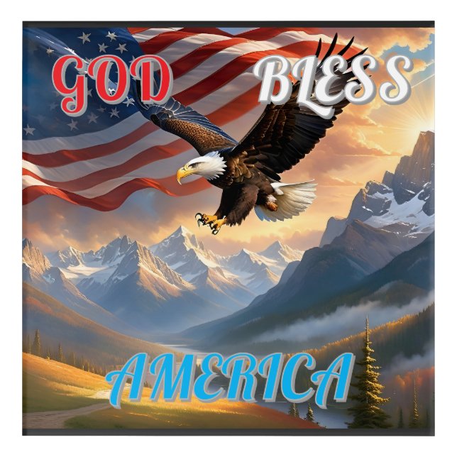 GOD BLESS AMERICA ACRYLIC PRINT (Front)