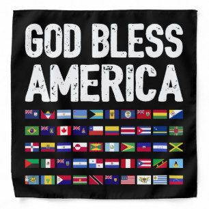 God Bless America All Countries Latino Pride I Bandana