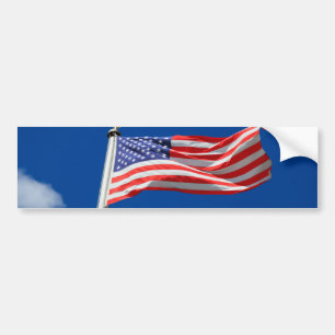 God Bless America, American Flag, Patriot Support Bumper Sticker