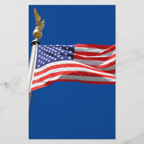 God Bless America American Flag Patriot Support Stationery