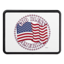 God Bless America and Cross With USA Flag