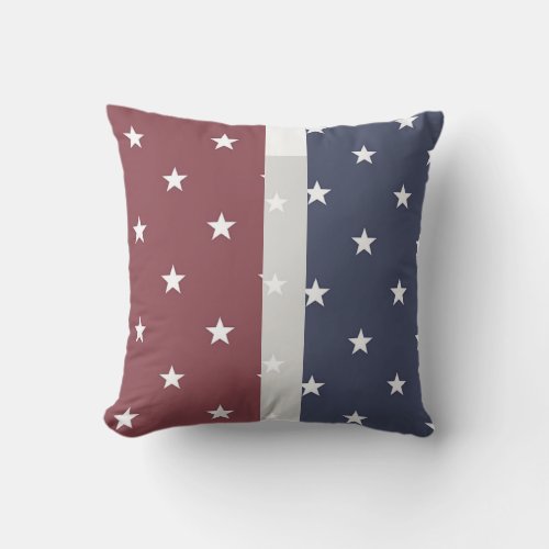 God Bless America and Reversible Stars Design Throw Pillow