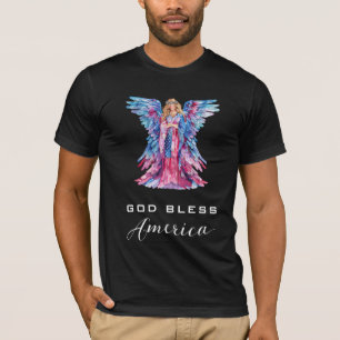 *~* GOD Bless America AP16 Angel Flag T-Shirt