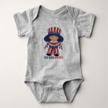 God Bless America "Baby Bodysuit" 4th of July