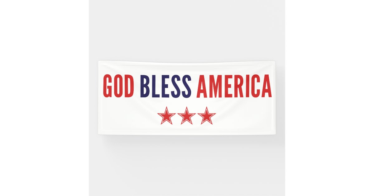 God Bless America Banner Zazzle