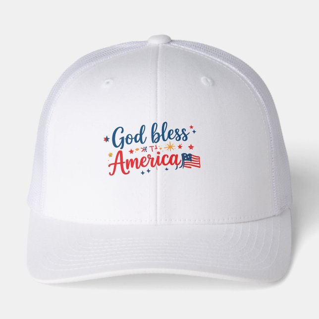 God Bless America Baseball Cap (Front)