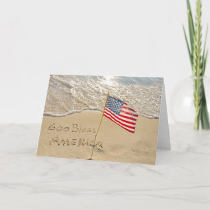 God Bless America Beach Card
