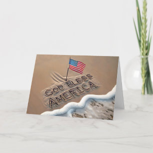 God Bless America Beach Card