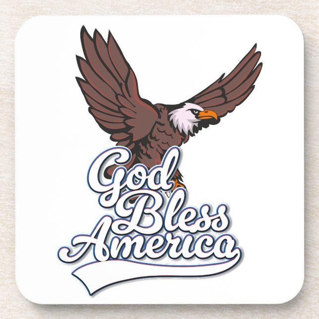 God Bless America Beverage Coaster (Front)