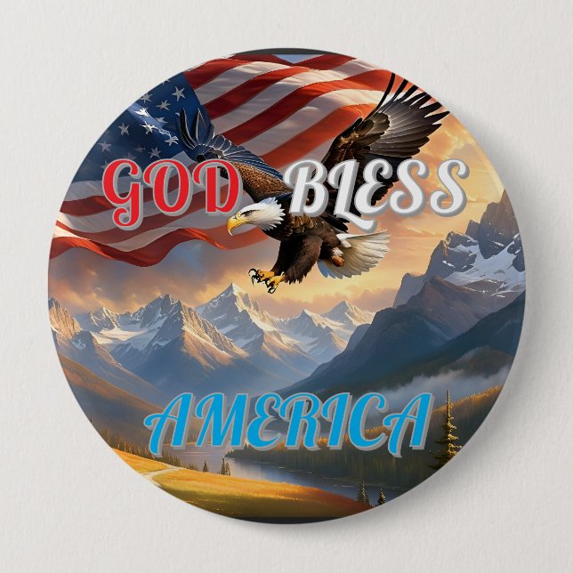 GOD BLESS AMERICA BUTTON (Front)