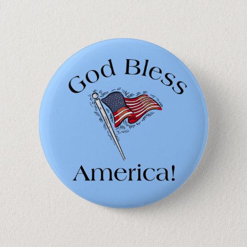 God Bless America Button