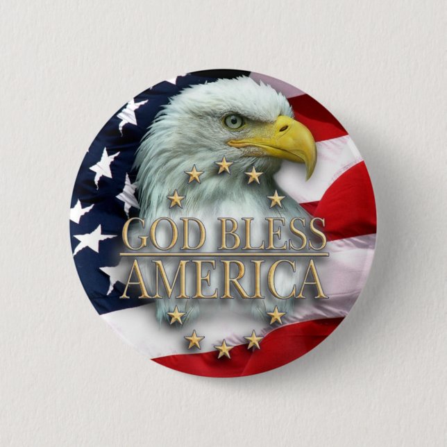 God Bless America Button (Front)