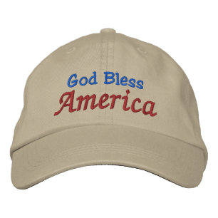 God Bless America by SRF Embroidered Baseball Cap