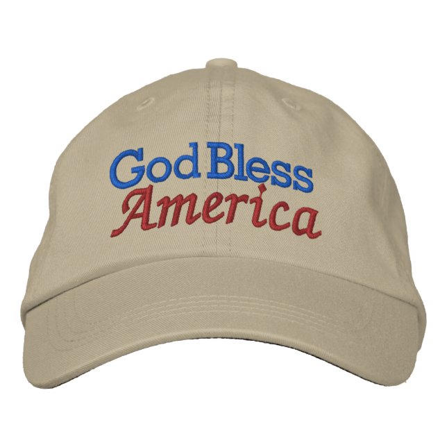 God Bless America by SRF Embroidered Baseball Hat (Front)