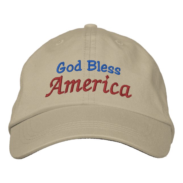 God Bless America by SRF Embroidered Baseball Hat (Front)