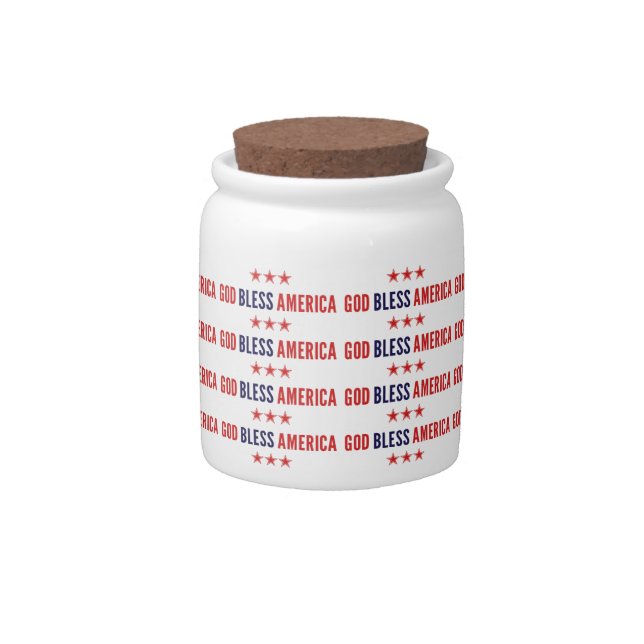 God Bless America Candy Jar (Front)