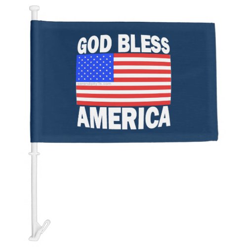 God Bless America Car Flag