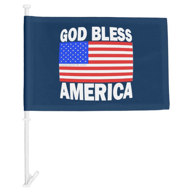 God Bless America Car Flag (Front)