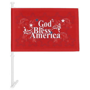God Bless America Car Flag