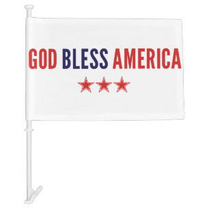 God Bless America Car Flag