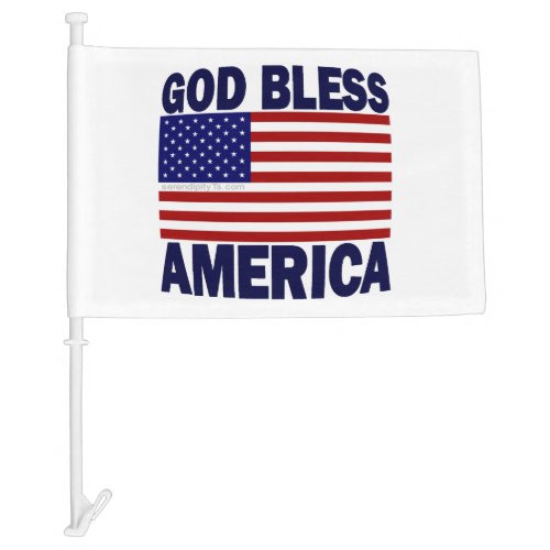 God Bless America Car Flag