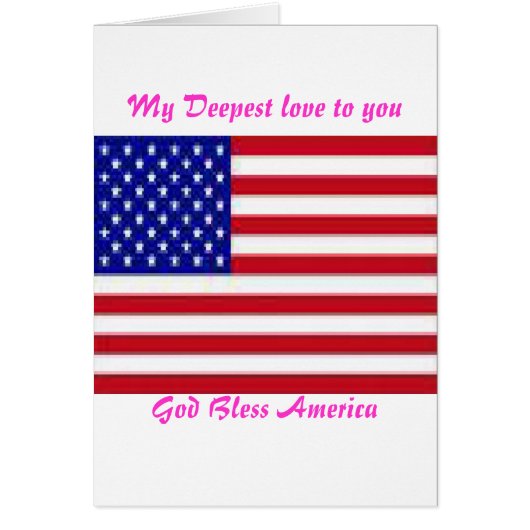 God Bless America Cards (Front)