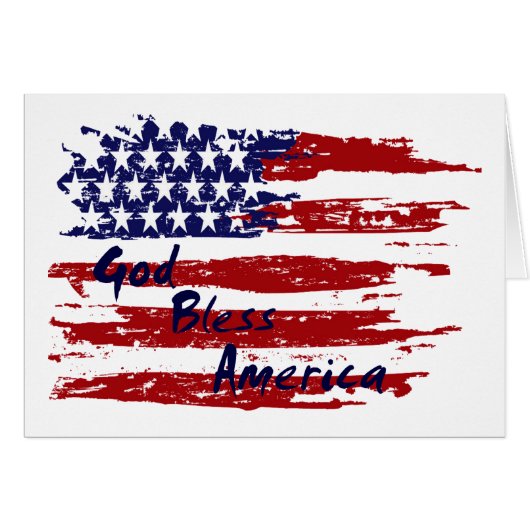 God bless America Cards (Front Horizontal)