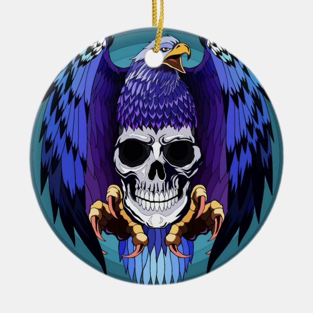 God Bless America Ceramic Ornament (Front)