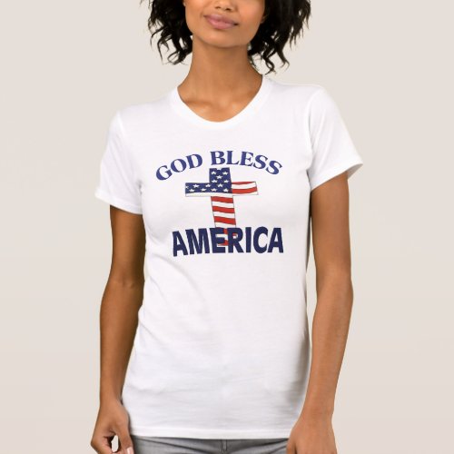 God Bless America Cross T_Shirt