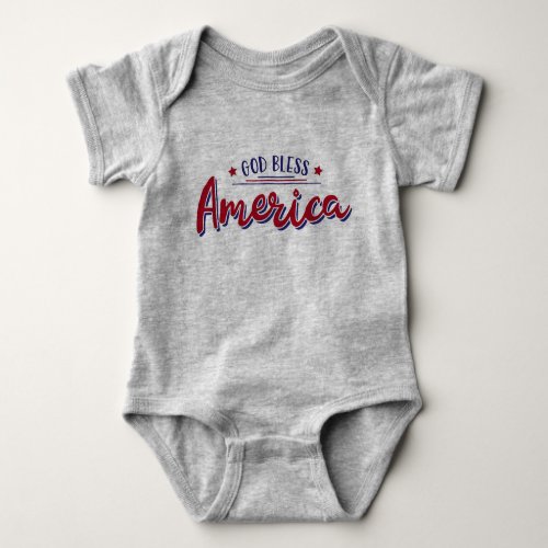 God Bless America Design Baby Bodysuit