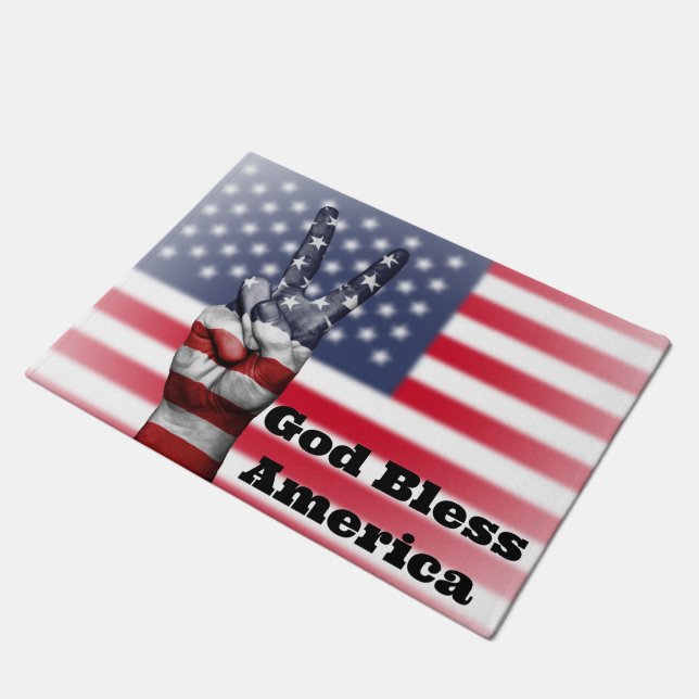 God Bless America Doormat (Angled)