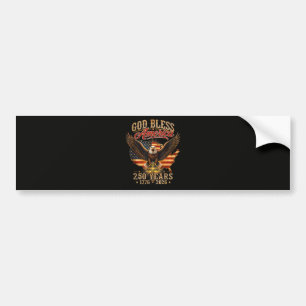 God Bless America Eagle 250 Years 1776 2026 Bumper Sticker