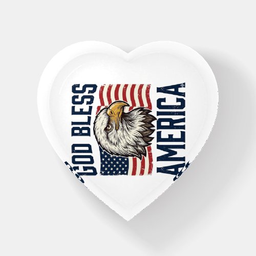 God Bless America Eagle Patriotic Vector Design_1 Paperweight