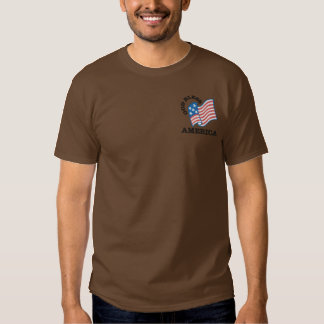 God Bless America Embroidered T-Shirt