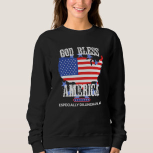 God Bless America Especially Dillingham AK US Stat Sweatshirt