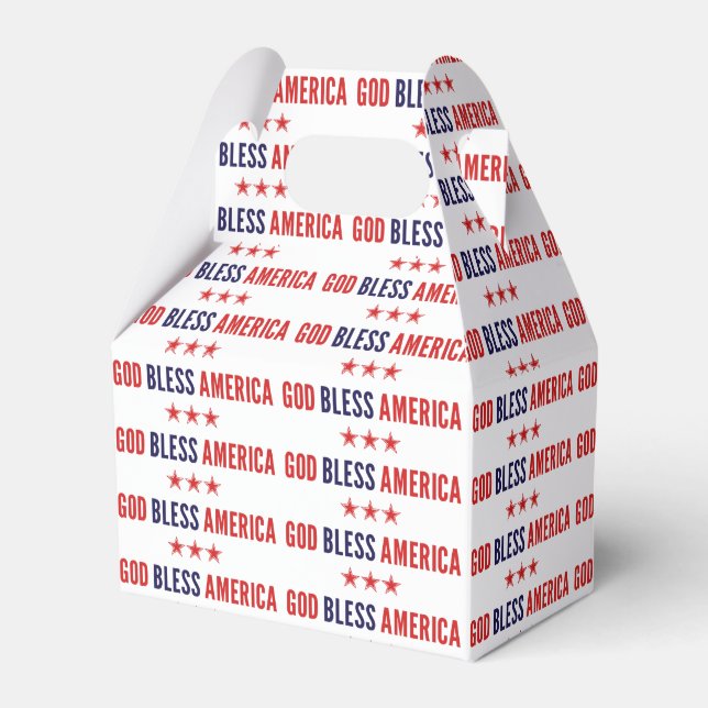 God Bless America Favor Boxes (Front Side)