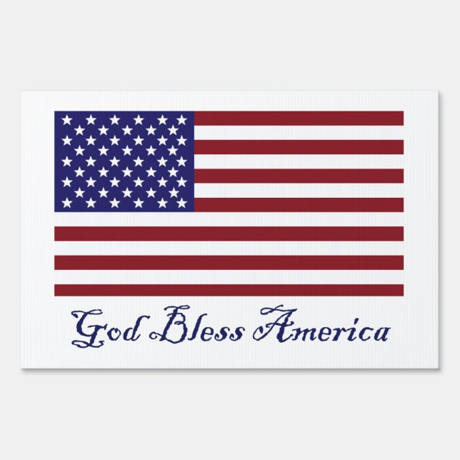 God Bless America Flag Sign (Front)