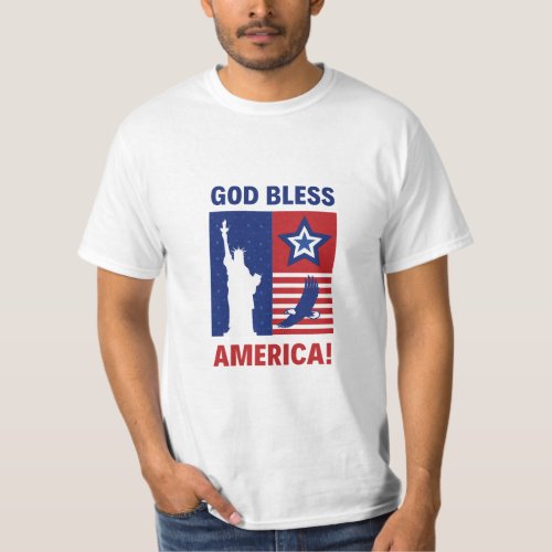 God Bless America Flag T_Shirt New Design