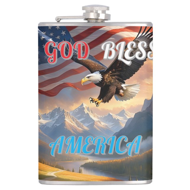 GOD BLESS AMERICA FLASK (Front)