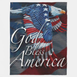 GOD BLESS AMERICA Fleece Blanket