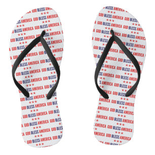 God Bless America Flip Flops