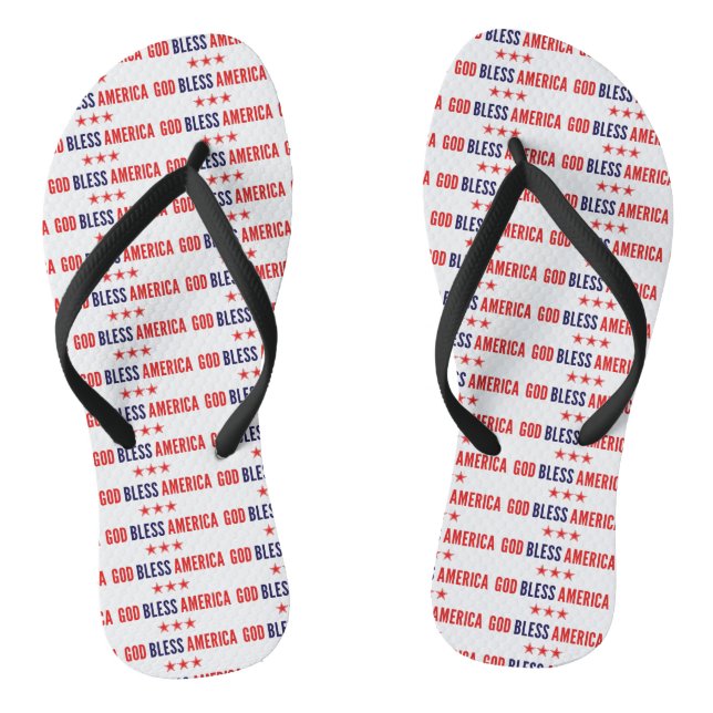 God Bless America Flip Flops (Footbed)