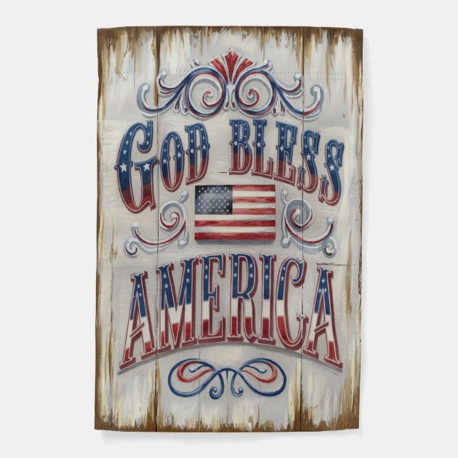 God Bless America Garden Flag (Front)