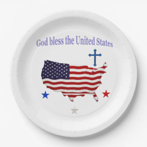 God Bless America gifts Paper Plate