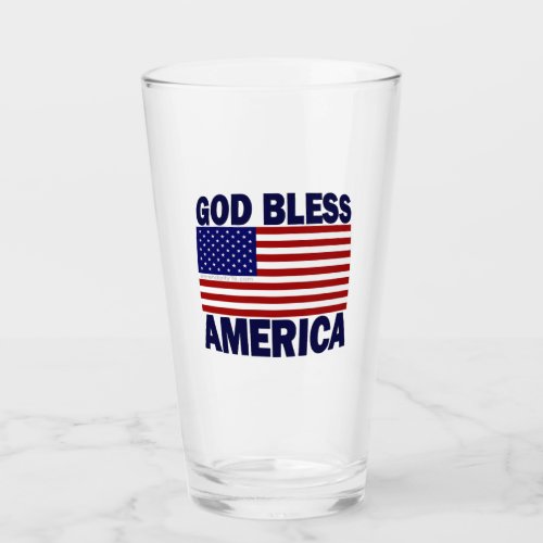 God Bless America Glass